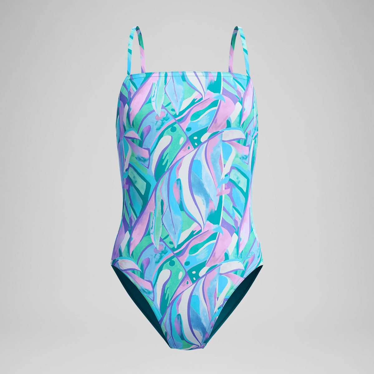 Printed Adjustable Thinstrap Swimsuit Green/Pink | Speedo