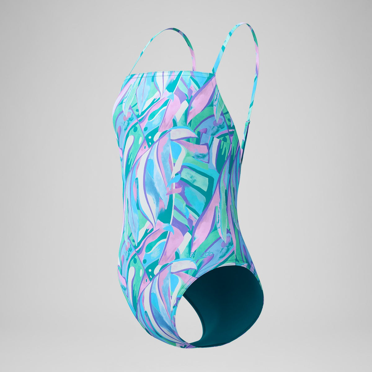 Printed Adjustable Thinstrap Swimsuit Green/Pink | Speedo