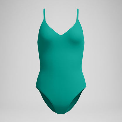 Solid V-Neck One Piece Teal | Speedo