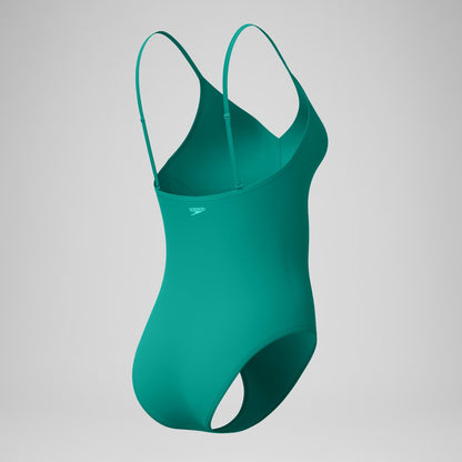 Solid V-Neck One Piece Teal | Speedo