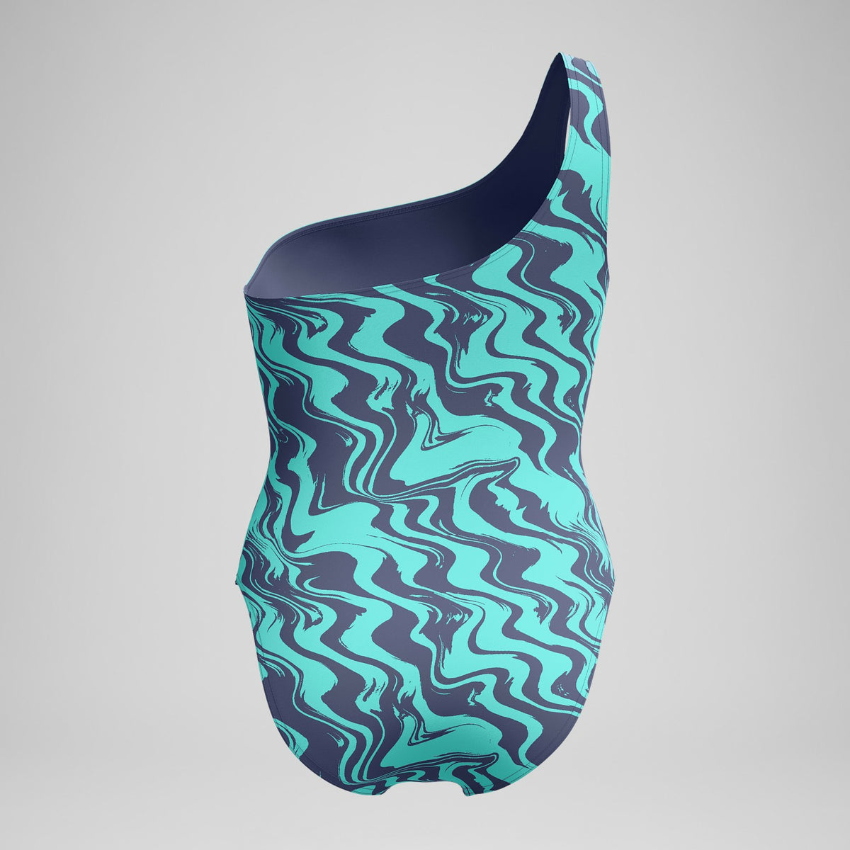 Asymmetric Swimsuit Turquoise/Grey | Speedo