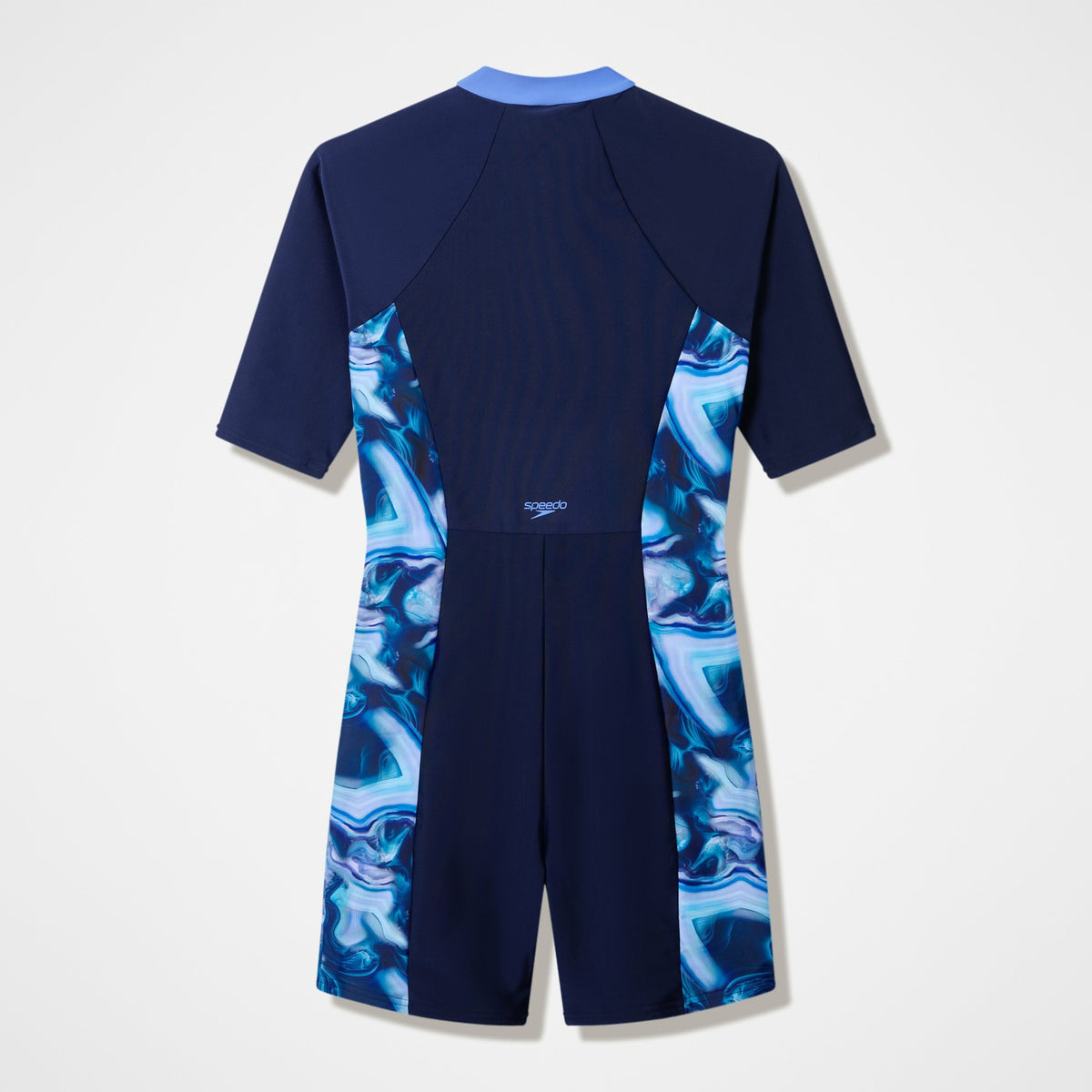 Modern Coverage Short Sleeve Legsuit Navy/Blue | Speedo