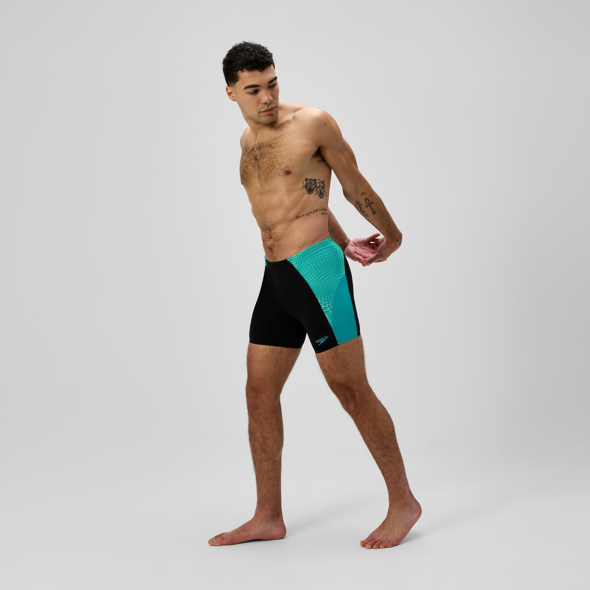 Endurance+ MAX Splice Mid Jammer Black/Turquoise | Speedo