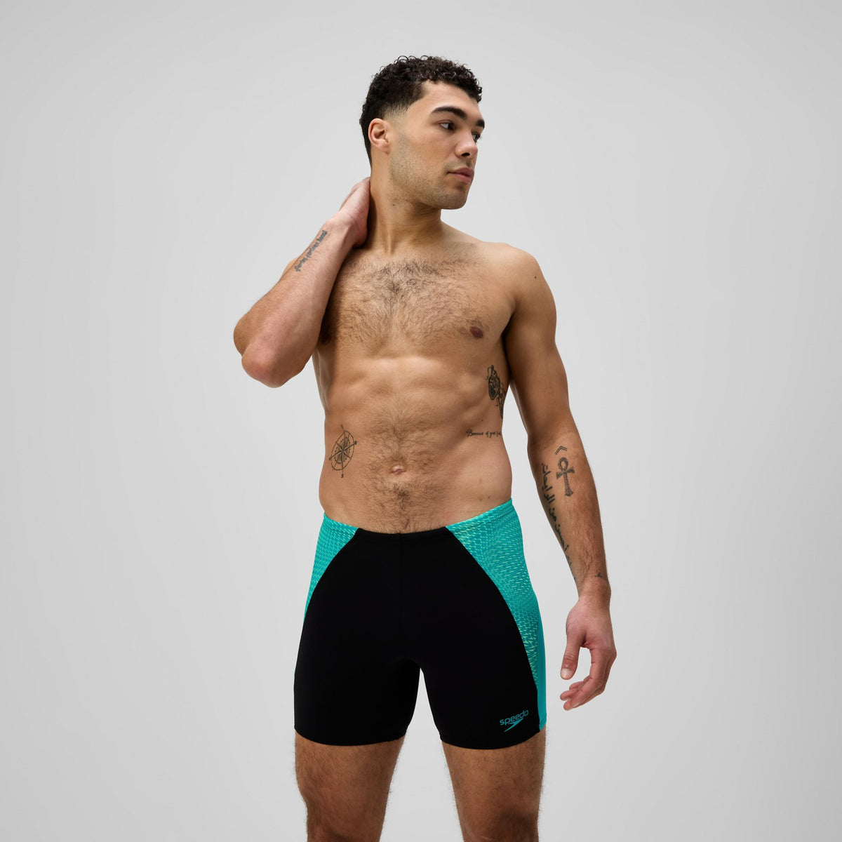 Endurance+ MAX Splice Mid Jammer Black/Turquoise | Speedo