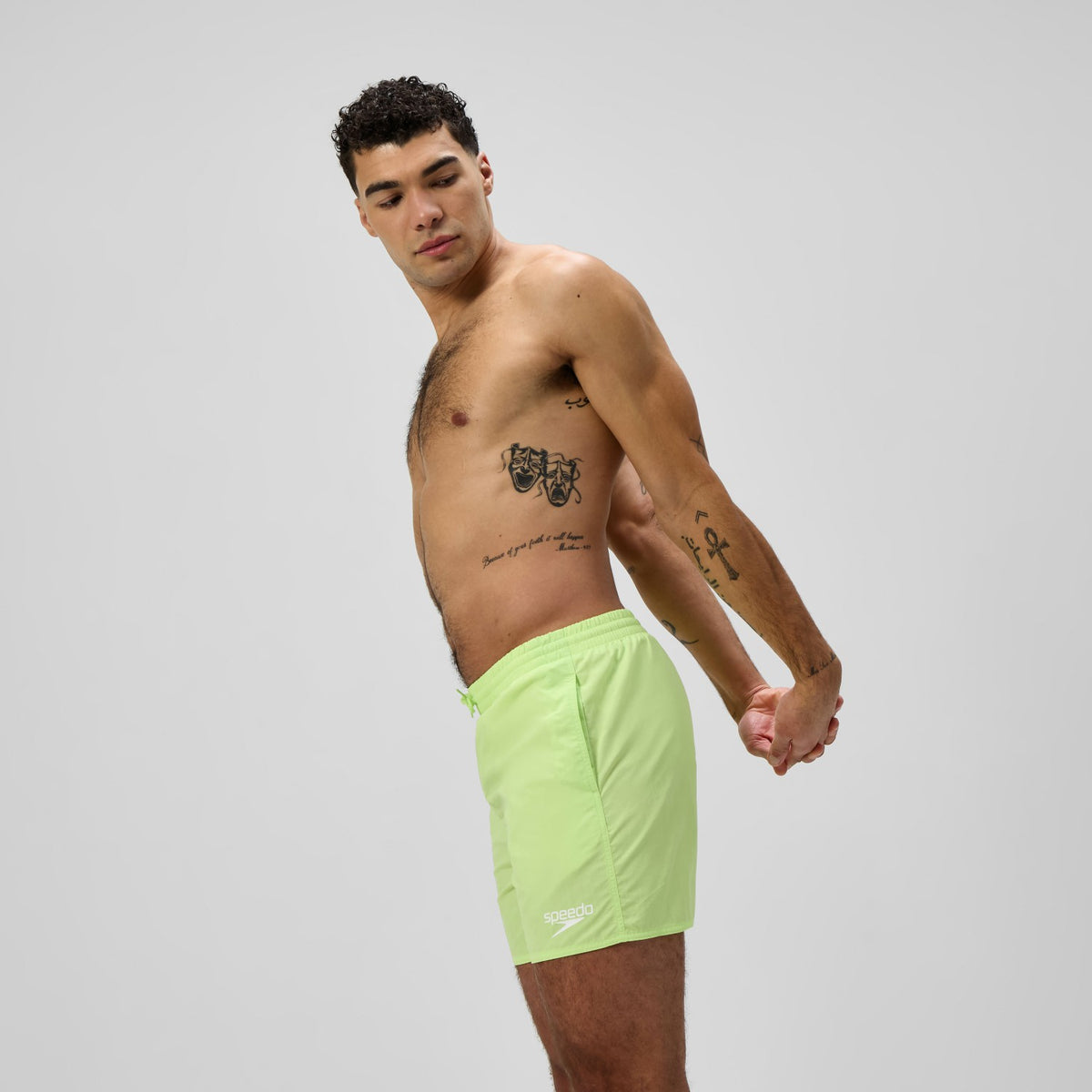 Essential Solid Swim Shorts Green | Speedo
