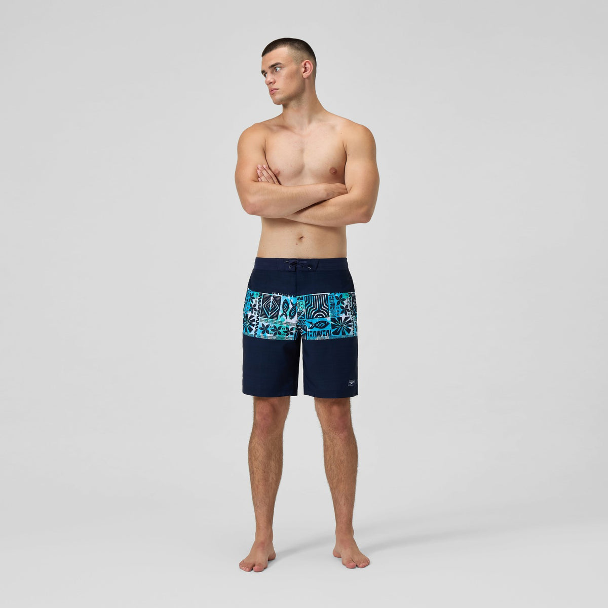 Printed Bondi Swim Shorts Navy/Blue | Speedo