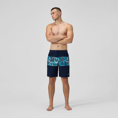Printed Bondi Swim Shorts Navy/Blue | Speedo