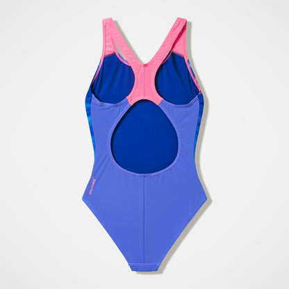 Girls Printed Splashback Swimsuit Purple/Pink | Speedo