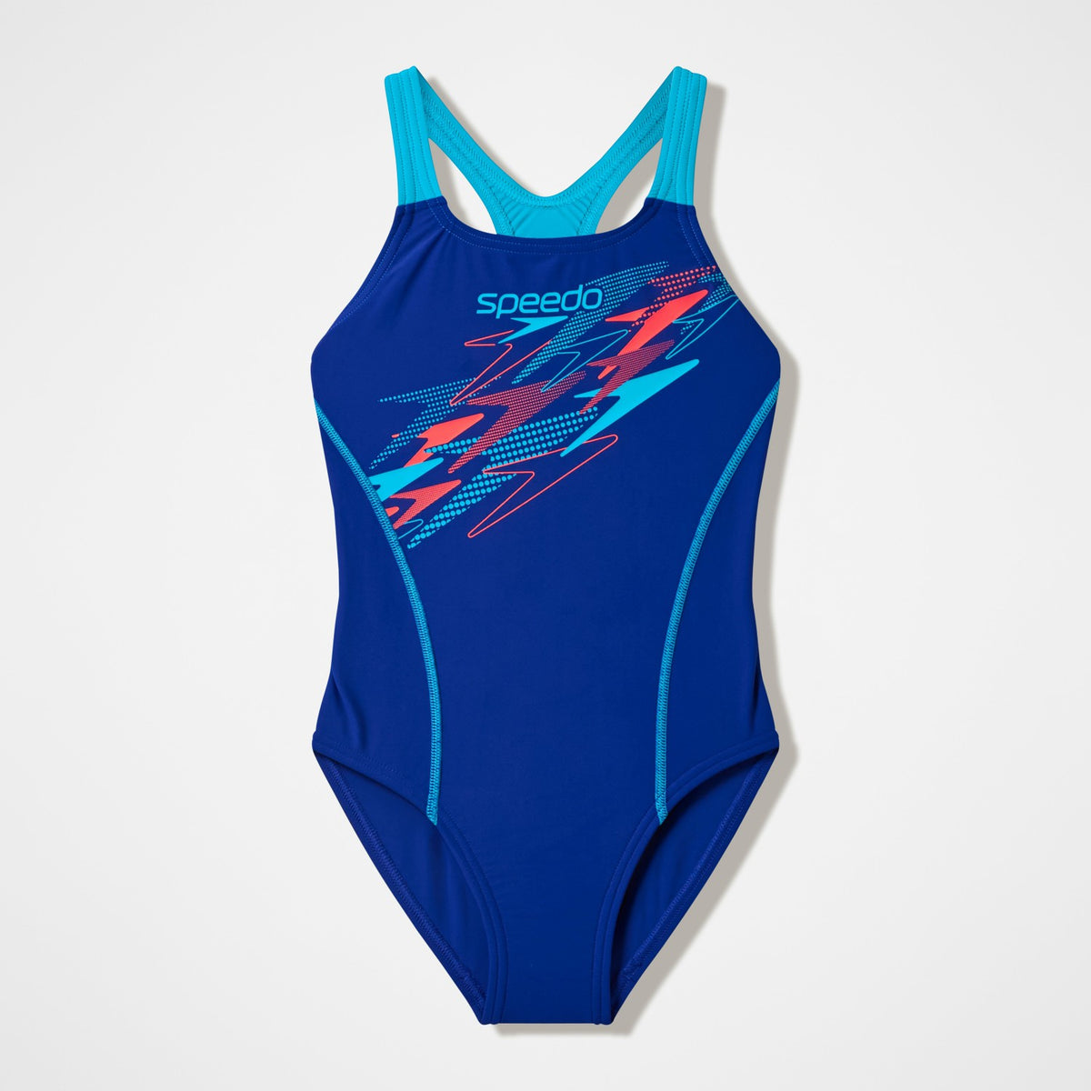 Girls Medley Logo Medalist Swimsuit Blue | Speedo