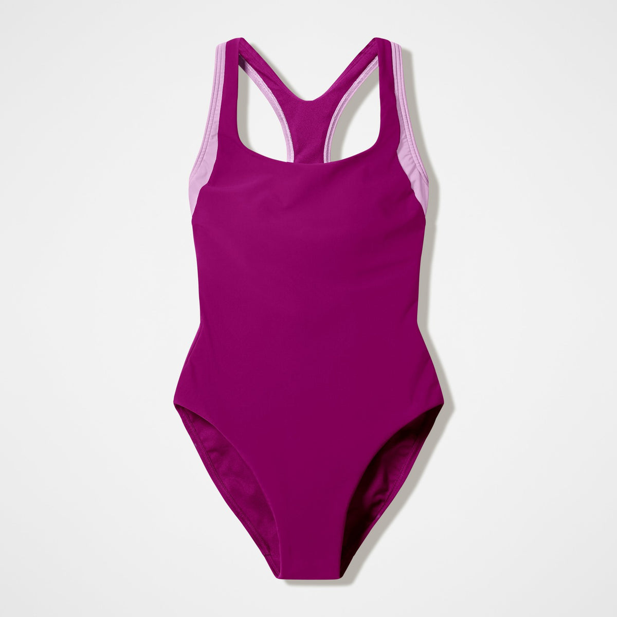 Colourblock Racerback Swimsuit Dark Pink | Speedo