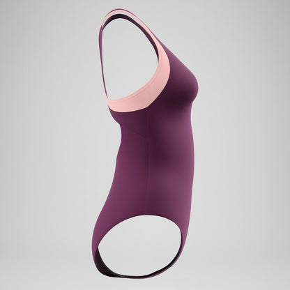 Colourblock Racerback Swimsuit Dark Pink | Speedo