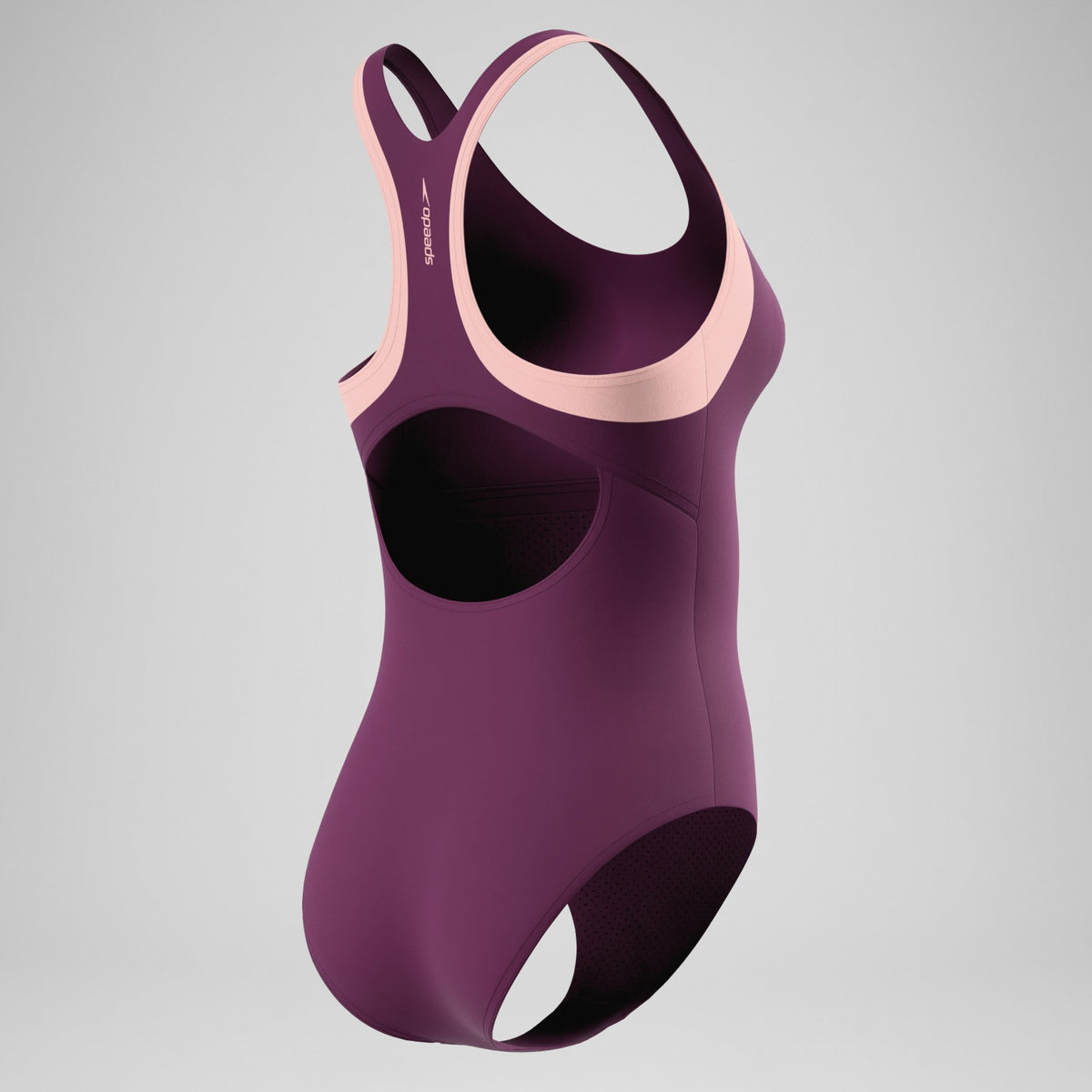 Colourblock Racerback Swimsuit Dark Pink | Speedo