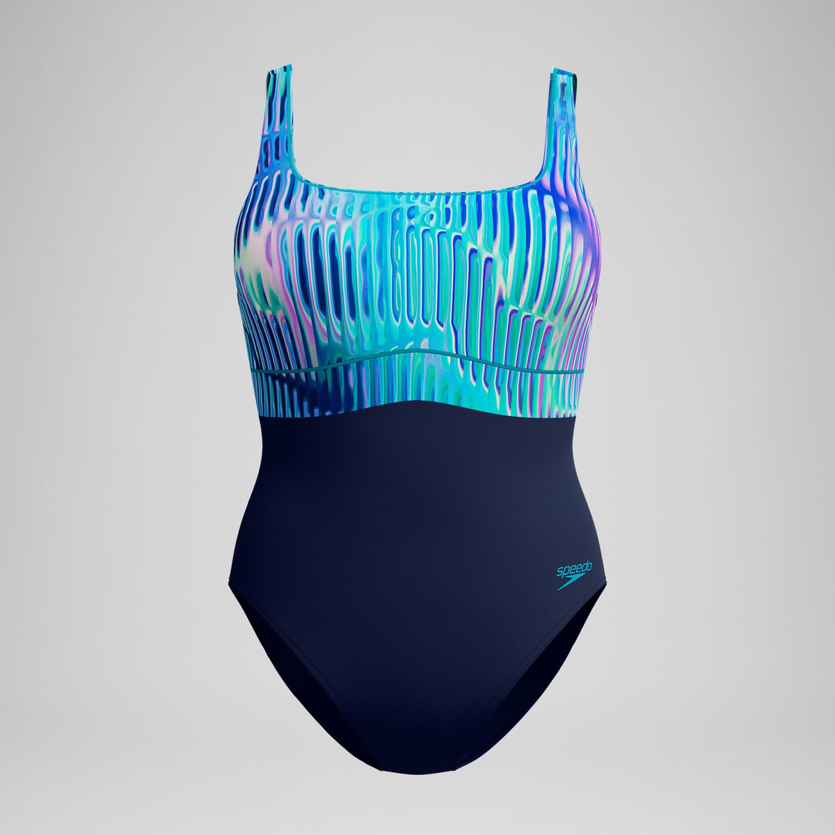 Shaping Printed Contour Eclipse Swimsuit Navy /Green | Speedo