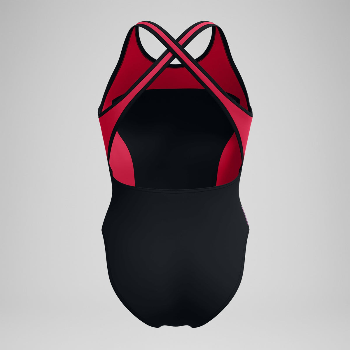 Highneck Splice Crossback Swimsuit Black/Pink | Speedo