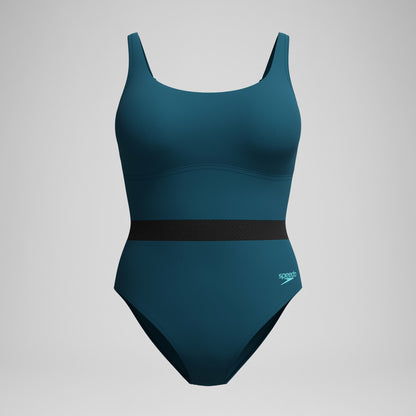 Shaping LuniaGlow Swimsuit DarkTeal/Black | Speedo