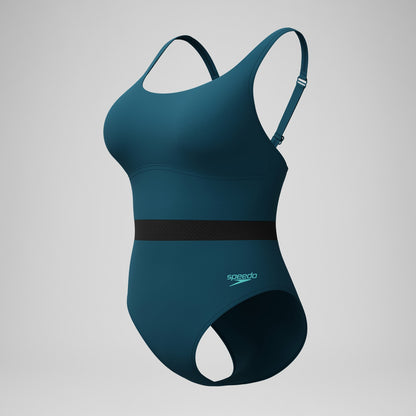 Shaping LuniaGlow Swimsuit DarkTeal/Black | Speedo