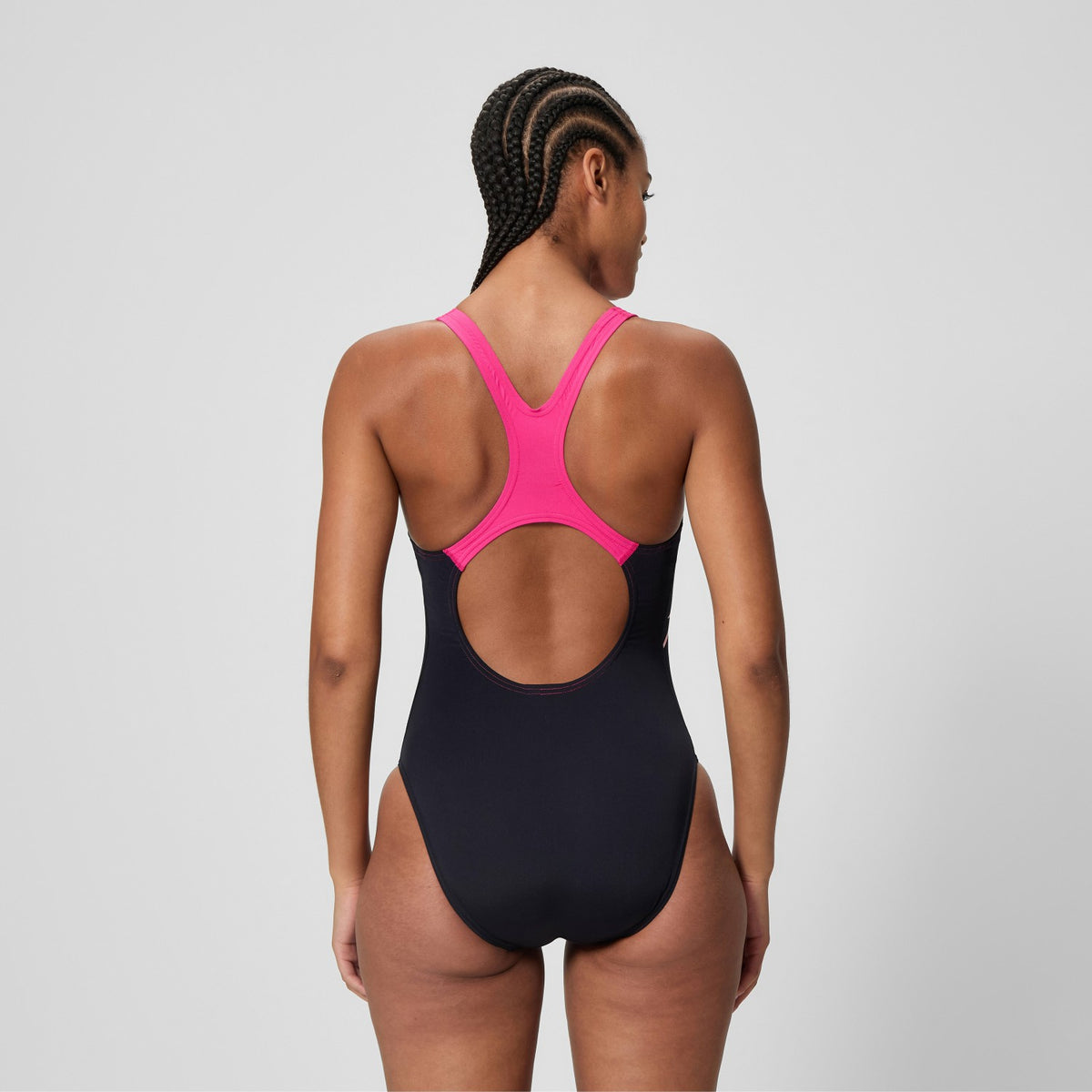 Medley Logo Medalist Swimsuit Black/Pink | Speedo