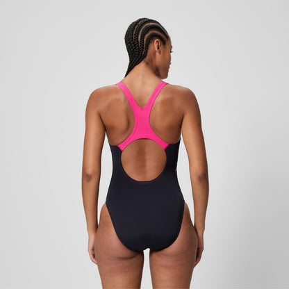 Medley Logo Medalist Swimsuit Black/Pink | Speedo
