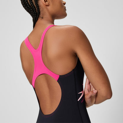 Medley Logo Medalist Swimsuit Black/Pink | Speedo