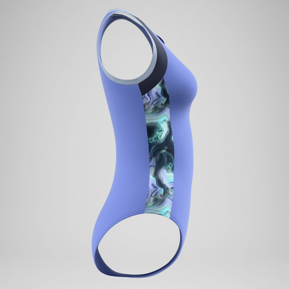 Modern Coverage Printed Zip Swimsuit Purple | Speedo
