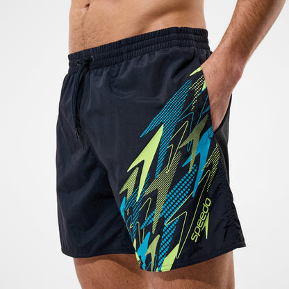 Medley Logo Swim Shorts Black/Green | Speedo