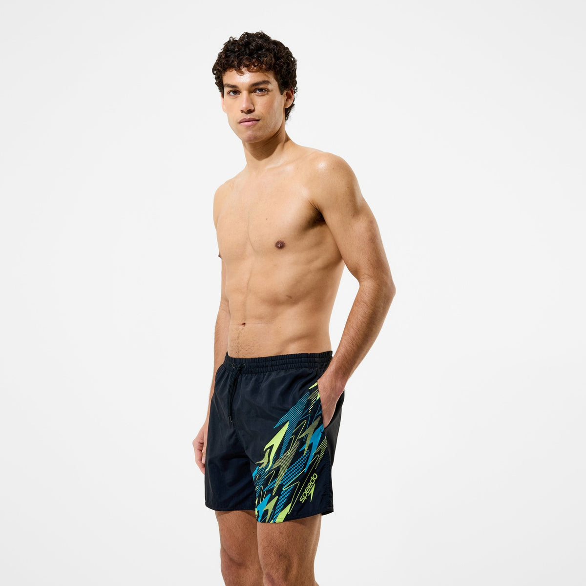 Medley Logo Swim Shorts Black/Green | Speedo