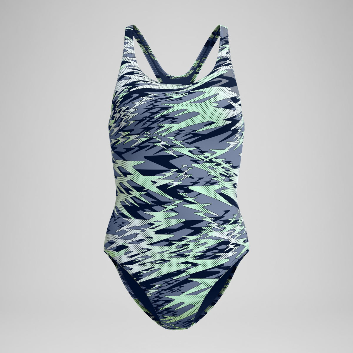 Hyperboom Printed Medalist Swimsuit Green | Speedo