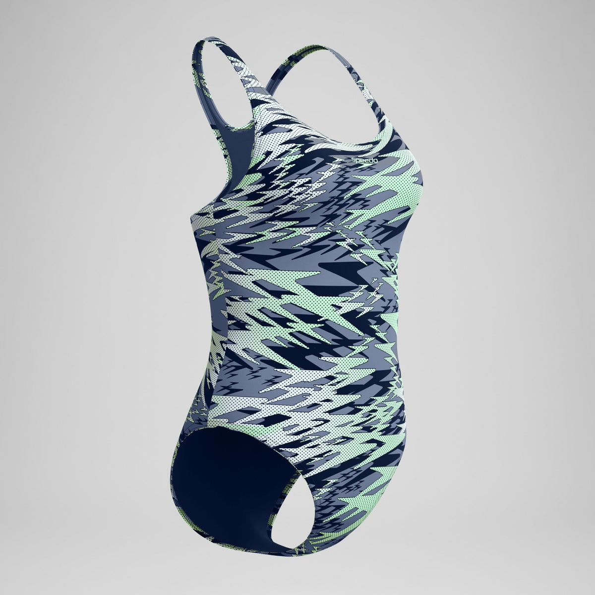 Hyperboom Printed Medalist Swimsuit Green | Speedo