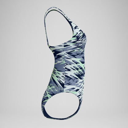 Hyperboom Printed Medalist Swimsuit Green | Speedo