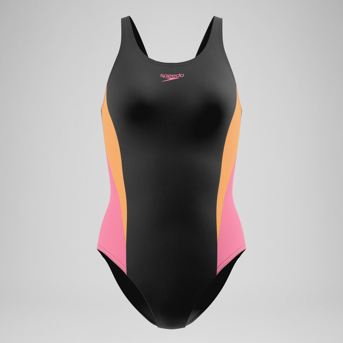 Colourblock Muscleback Swimsuit Black/Peach | Speedo