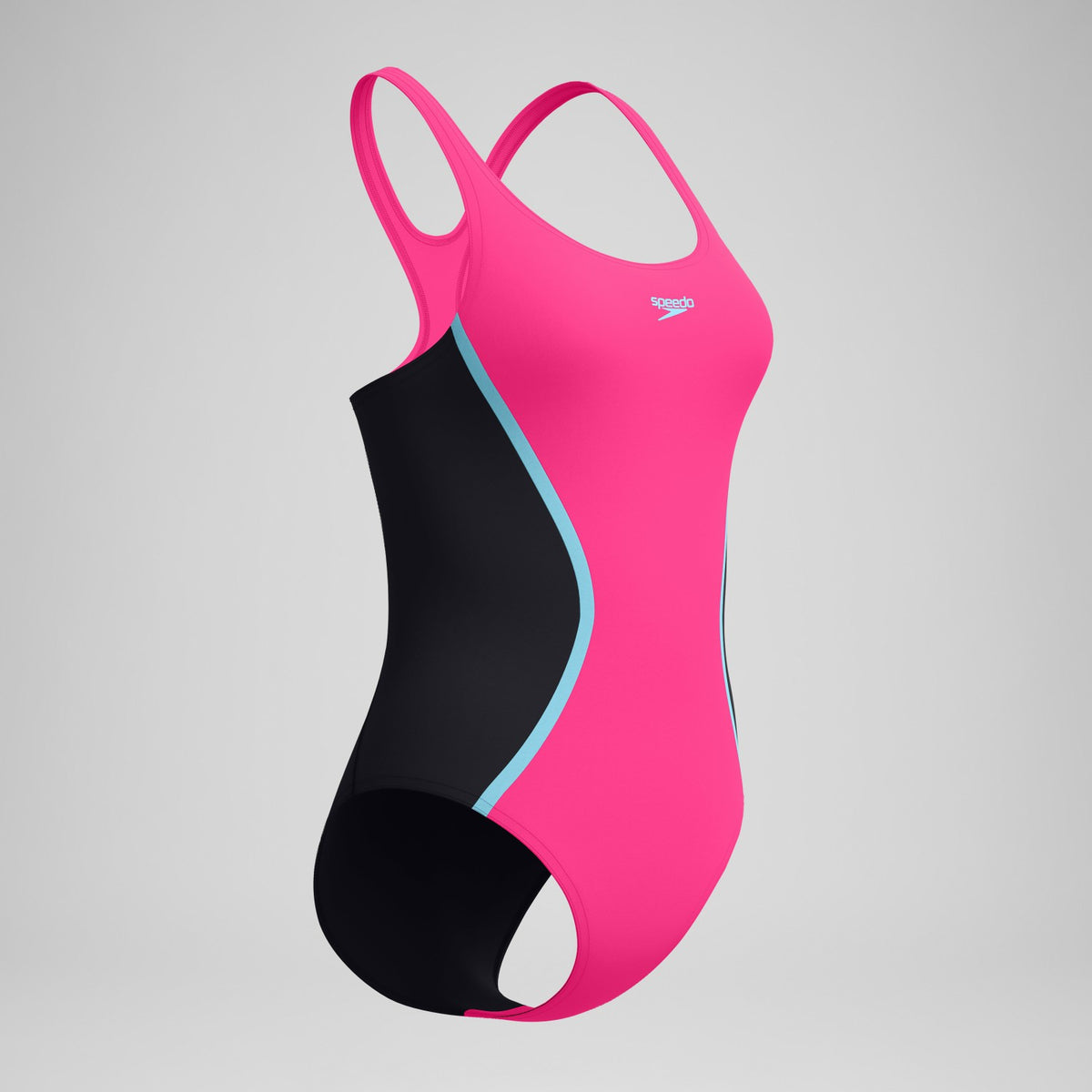 Medalist Solid Splice Swimsuit Pink | Speedo