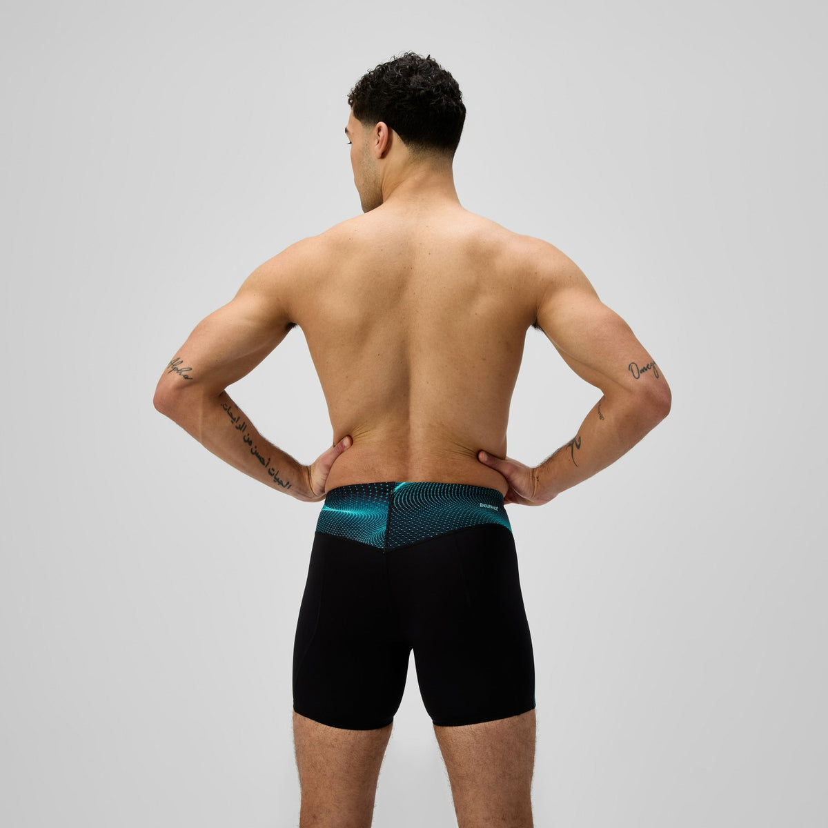 Endurance+ MAX Compression Mid Jammer Black/Turquoise | Speedo