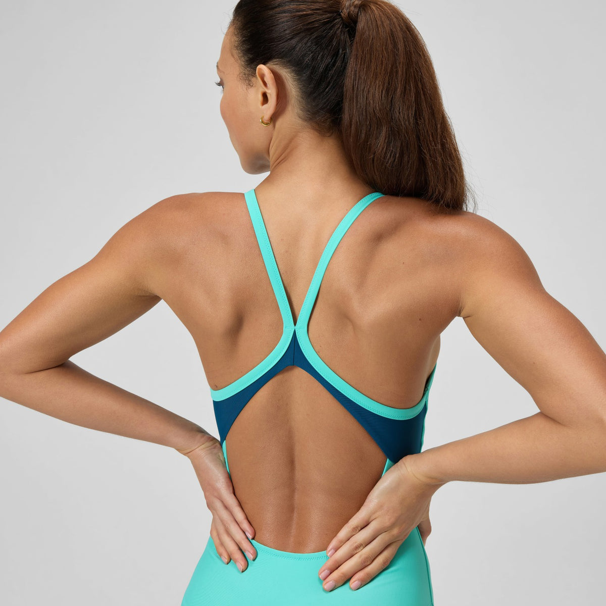 Solid Racerback Swimsuit Turquoise | Speedo