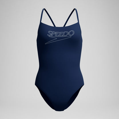 Endurance+ Logo Thinstrap Swimsuit Navy | Speedo