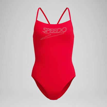 Endurance+ Logo Thinstrap Swimsuit Red | Speedo
