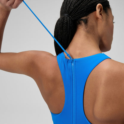 Racerback Zip Swimsuit Blue | Speedo