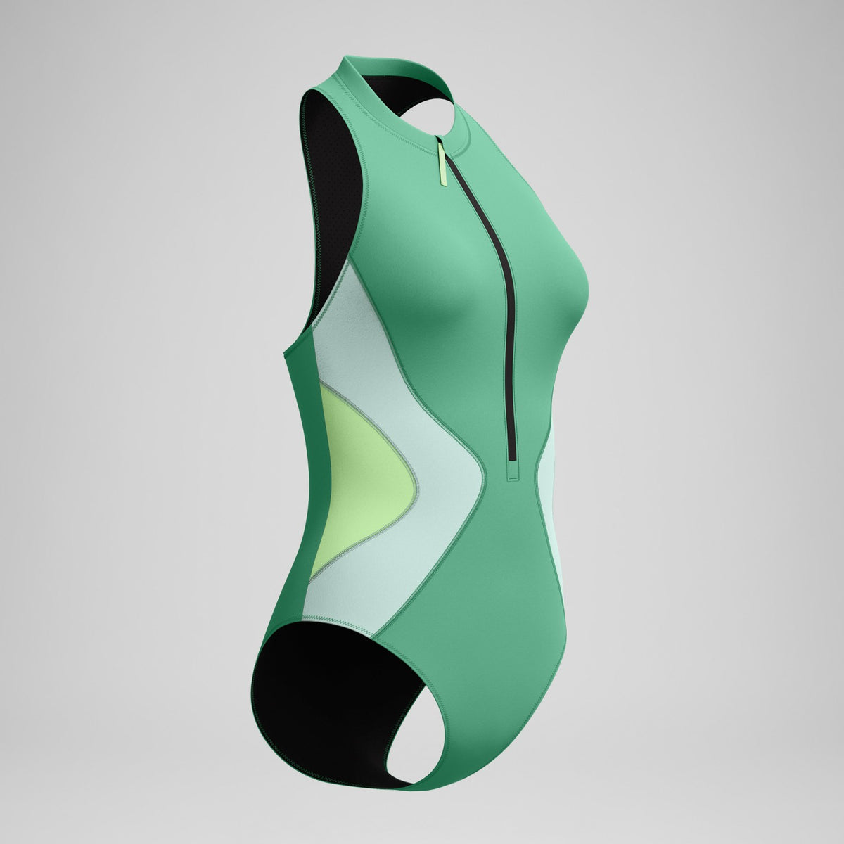 Ocean Flex Zip Swimsuit Green | Speedo