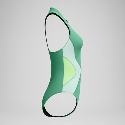Ocean Flex Zip Swimsuit Green | Speedo