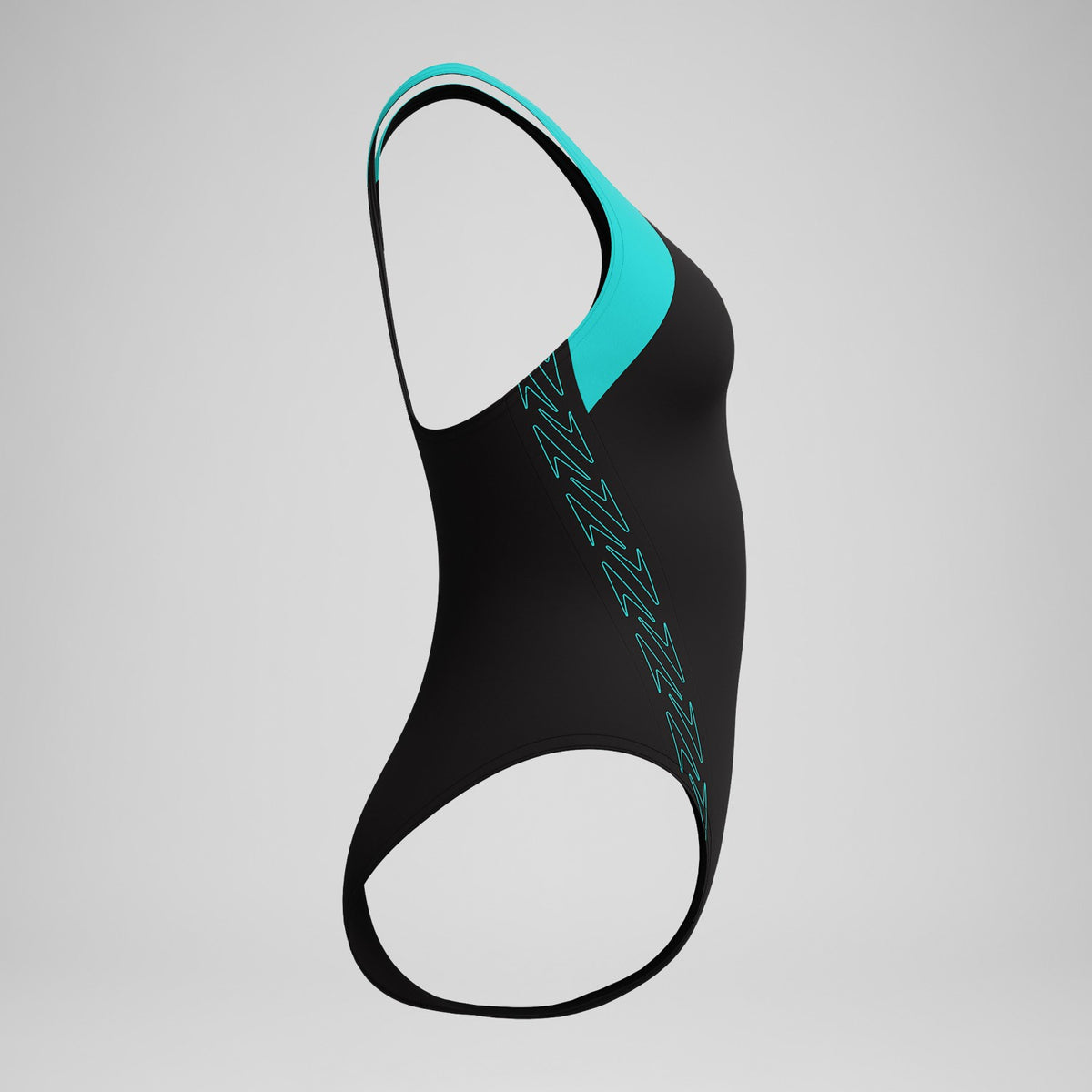 HyberBoom Splice Racerback Swimsuit Black/Turquoise | Speedo