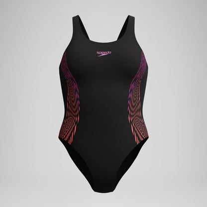 Placement Muscleback Swimsuit Black/Pink | Speedo