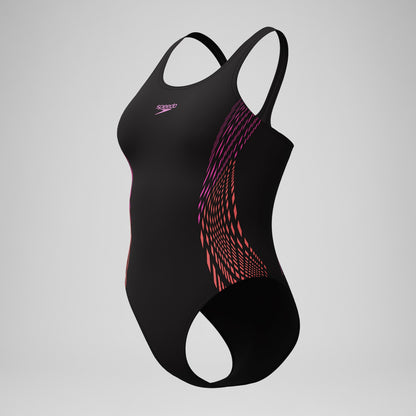 Placement Muscleback Swimsuit Black/Pink | Speedo