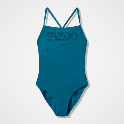 Endurance+ Logo Thinstrap Swimsuit Green | Speedo