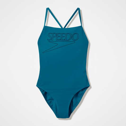 Endurance+ Logo Thinstrap Swimsuit Green | Speedo