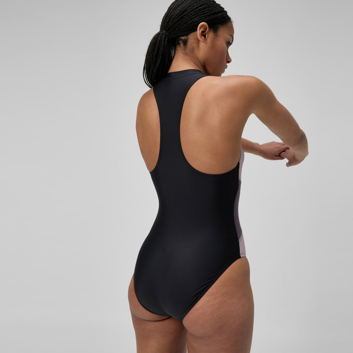 Colourblock Swimsuit Black/Dark Grey | Speedo