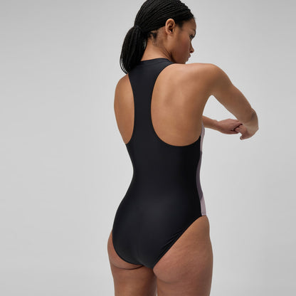 Colourblock Swimsuit Black/Dark Grey | Speedo