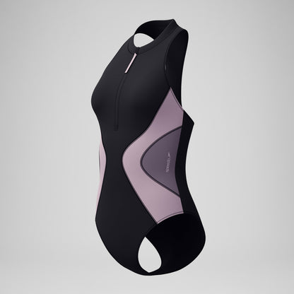 Colourblock Swimsuit Black/Dark Grey | Speedo