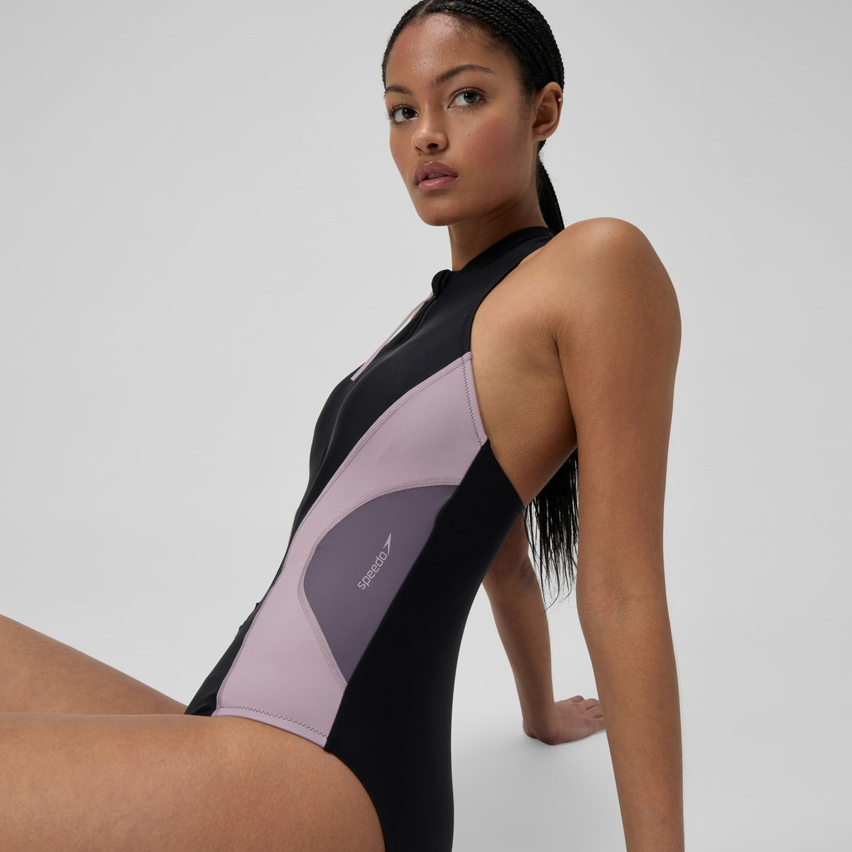 Colourblock Swimsuit Black/Dark Grey | Speedo