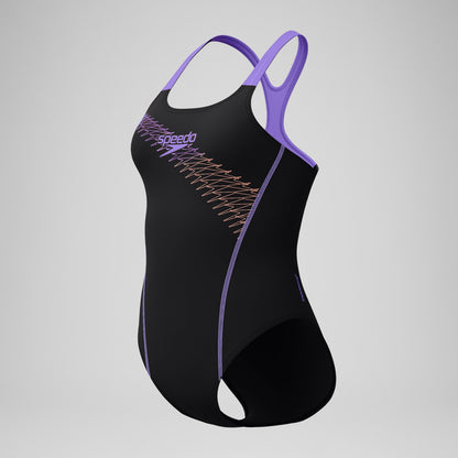 Medley Logo Swimsuit Black/Peach | Speedo