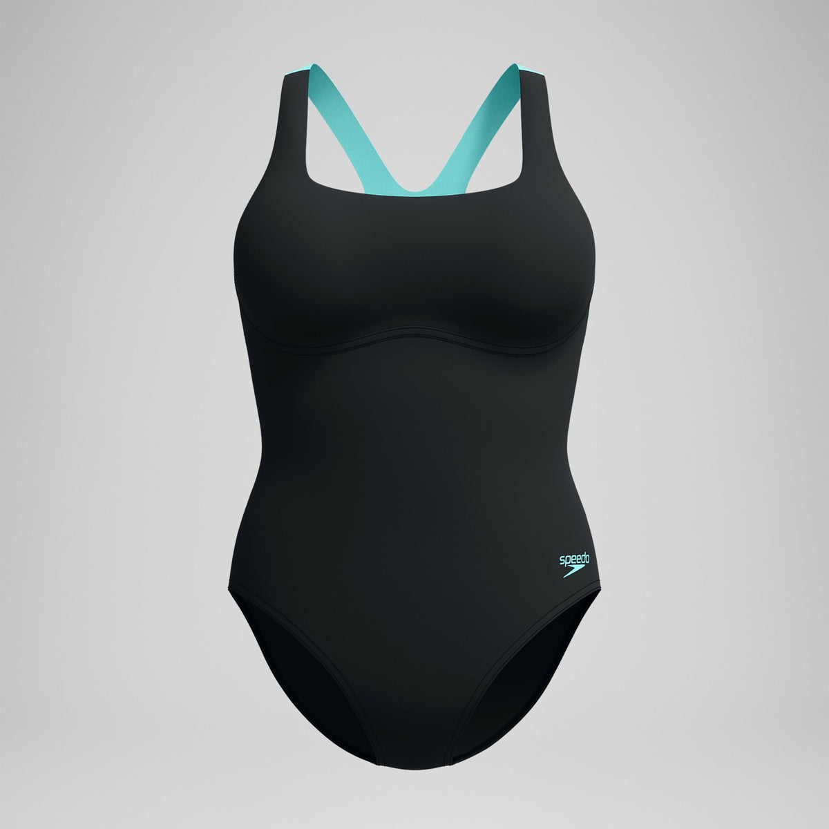 Racerback Swimsuit Black/Green | Speedo