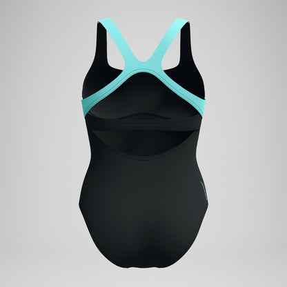 Racerback Swimsuit Black/Green | Speedo